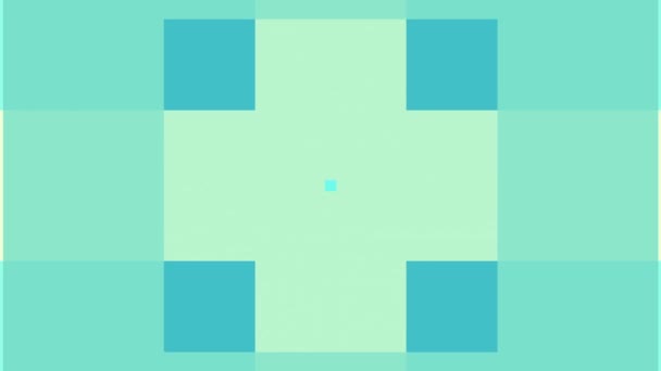 移动几何形状 变换五颜六色的正方形 无缝循环视频 — 图库视频影像