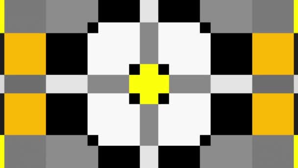 Des formes géométriques mobiles. Transformation carrés colorés. Images de boucle sans couture .