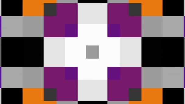 Des formes géométriques mobiles. Transformation carrés colorés. Images de boucle sans couture .