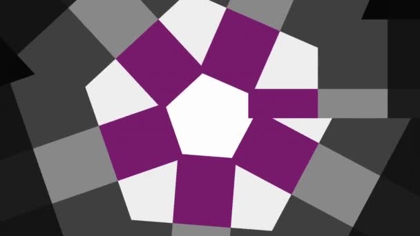 Переміщення Геометричних Фігур Перетворення Барвистих Квадратів Безшовні Циклічні Кадри — стокове відео