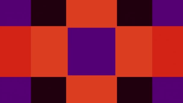 Des formes géométriques mobiles. Transformation carrés colorés. Images de boucle sans couture .