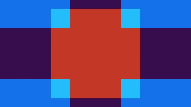 Des formes géométriques mobiles. Transformation carrés colorés. Images de boucle sans couture .