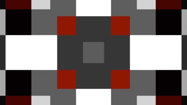 Des formes géométriques mobiles. Transformation carrés colorés. Images de boucle sans couture .