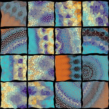 Vektör mozaik sanat desen. Vektör mozaik görüntü