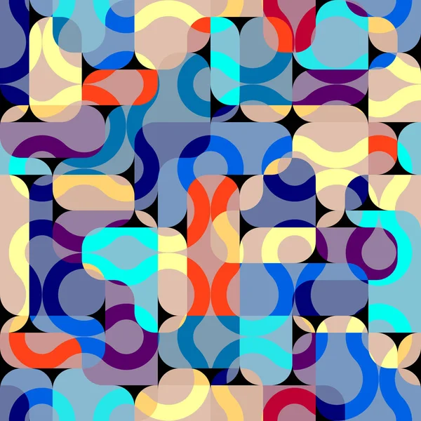 シームレスなベクトル正方形のパターン。要旨カラー背景. — ストックベクタ