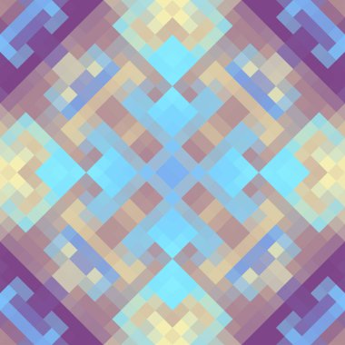 Geometrik soyut simetrik desen piksel sanat tarzı.