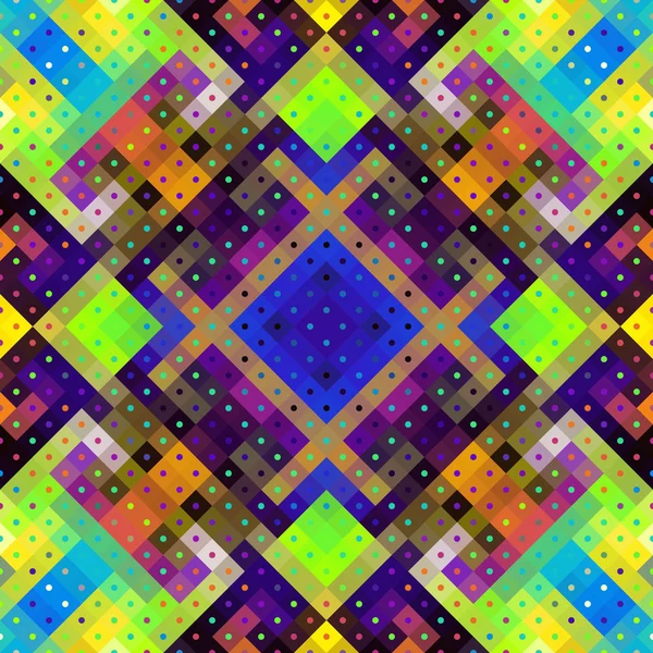 Geometrisch abstracte symmetrisch patroon in pixel art stijl. — Stockvector