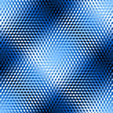 Düşük polimerli bir küpün geometrik ve pürüzsüz deseni.