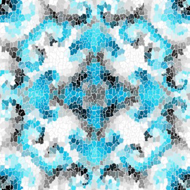 Kusursuz grunge soyut kare deseni. Grunge çatlaklarını boya.