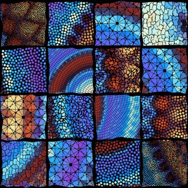 Vektör mozaik sanat desen. Vektör mozaik görüntü
