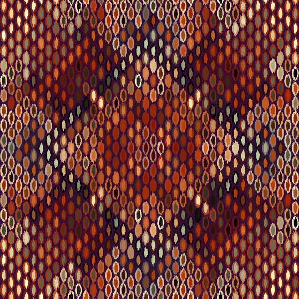 Бесшовный геометрический узор, основанный на тканевом стиле икат . — стоковый вектор