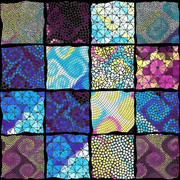 Motif vectoriel d'art mosaïque. Image vectorielle mosaïque — Image vectorielle