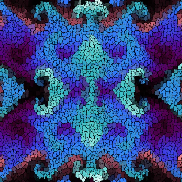 Sömlös grunge abstrakt fyrkantig mönster. Färggrungor. — Stock vektor