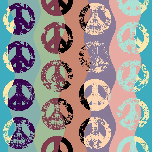 Abstract background with Peace signs. The sign of pacifists. — Stock Vector