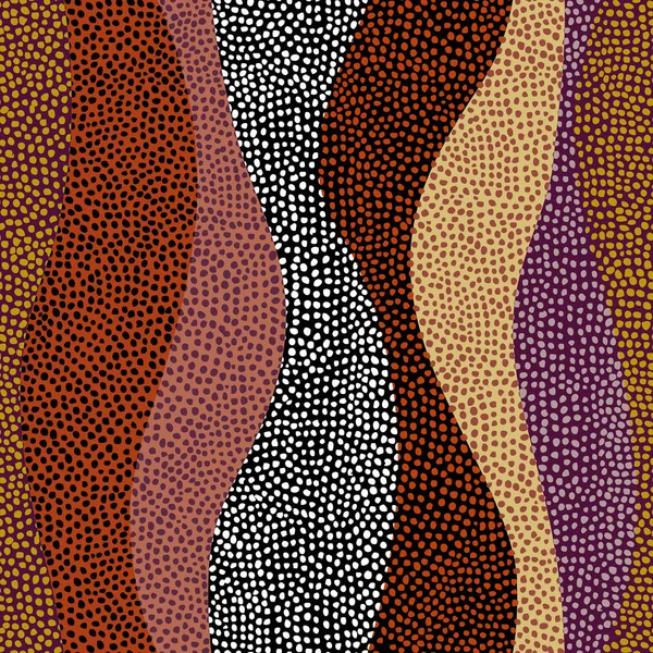 Brown tribal background of random polka dot. — Stock Vector