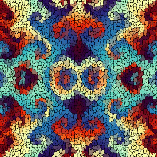 Grunge inconsútil patrón cuadrado abstracto. Pintura grietas grunge. — Archivo Imágenes Vectoriales