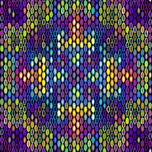 Modèle géométrique sans couture, basé sur le style de tissu ikat . — Image vectorielle