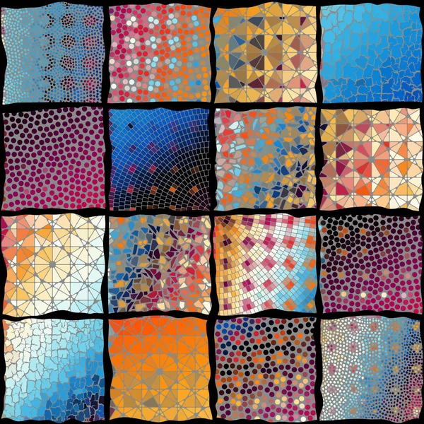 Motif vectoriel d'art mosaïque. Image vectorielle mosaïque — Image vectorielle