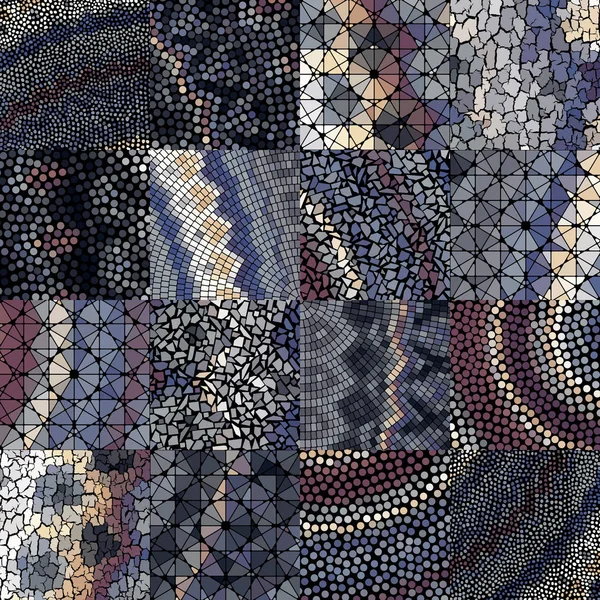 Modello di arte a mosaico vettoriale. Immagine del mosaico vettoriale — Vettoriale Stock