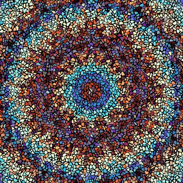 Motif d'art mosaïque sans couture — Image vectorielle