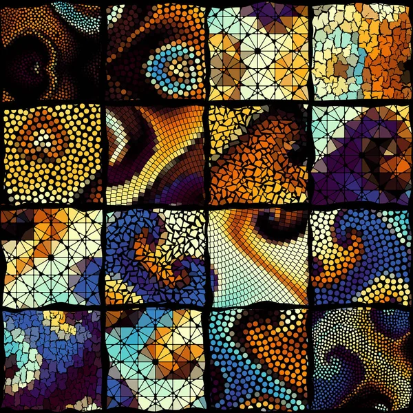 Vector mosaic art pattern. Vector mosaic image — Stock Vector