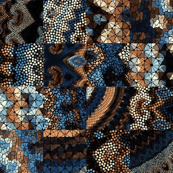 Patrón de arte mosaico vectorial. Imagen de mosaico vectorial — Archivo Imágenes Vectoriales