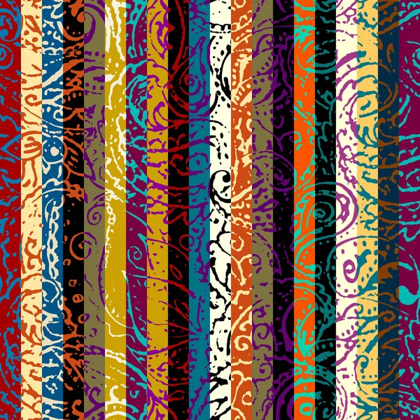 Grunge patrón paisley en collage estilo patchwork . — Archivo Imágenes Vectoriales
