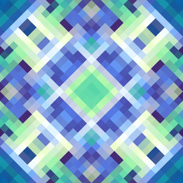 Geometrisch abstracte symmetrisch patroon in pixel art stijl. — Stockvector