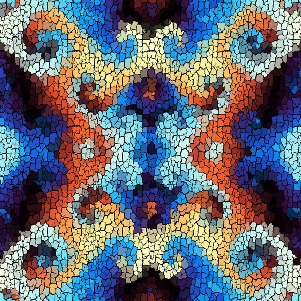 Безшовний гранжевий абстрактний квадратний візерунок. Малювати гранжеві тріщини . — стоковий вектор