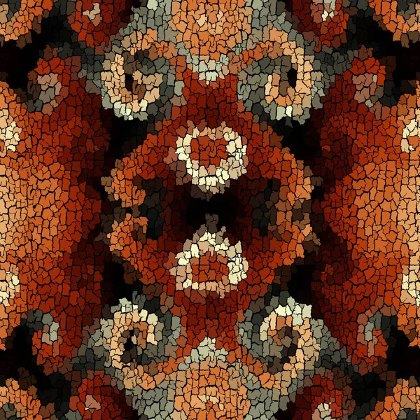 Nahtlose Grunge abstrakte quadratische Muster. Paint Grunge Risse. — Stockvektor