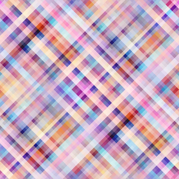 Geometrisches abstraktes diagonal kariertes Muster im Low-Poly-Pixel-Art-Stil. — Stockvektor