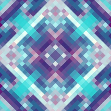 Geometrik soyut simetrik desen piksel sanat tarzı.
