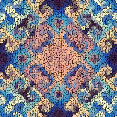 Sorunsuz arka plan deseni. Grunge crackled vintage yüzey. Vektör görüntü.