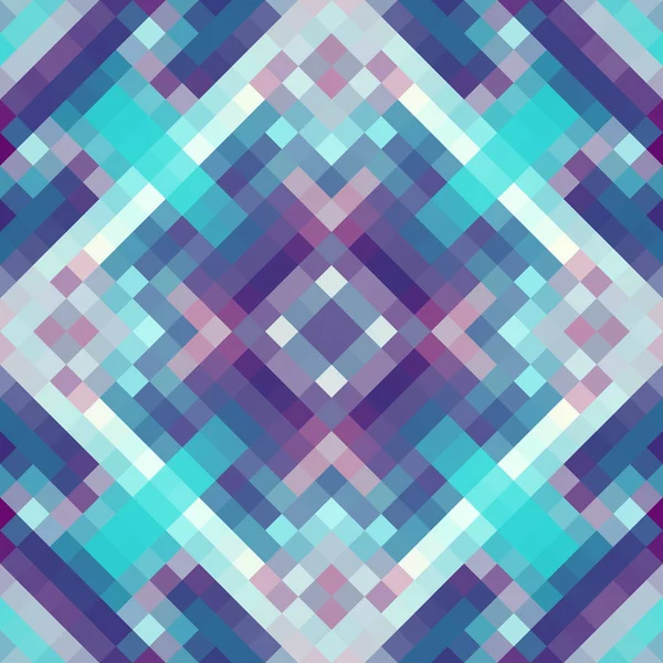 Geometric abstract symmetric pattern in pixel art style. — Stock Vector