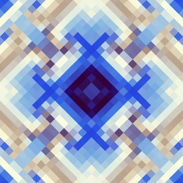 ピクセル アート スタイルで幾何学的な抽象的な対称パターン. — ストックベクタ