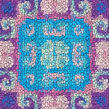 Kusursuz grunge soyut kare deseni. Grunge çatlaklarını boya.