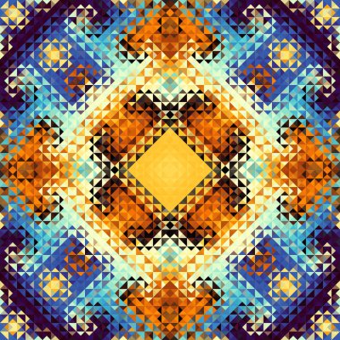 Düşük polimerli bir küpün geometrik ve pürüzsüz deseni.