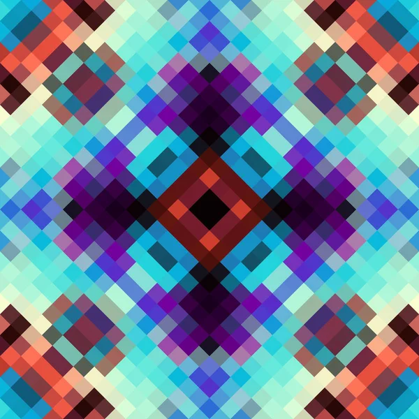 Geometrische abstrakte symmetrische Muster im Stil der Pixelkunst. — Stockvektor