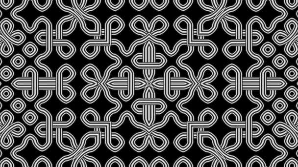 Symmetric ornament loop background — Stock Video