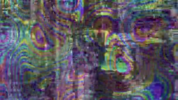 Looping video interference footage. Imitation of a Datamoshing video. — Stock Video