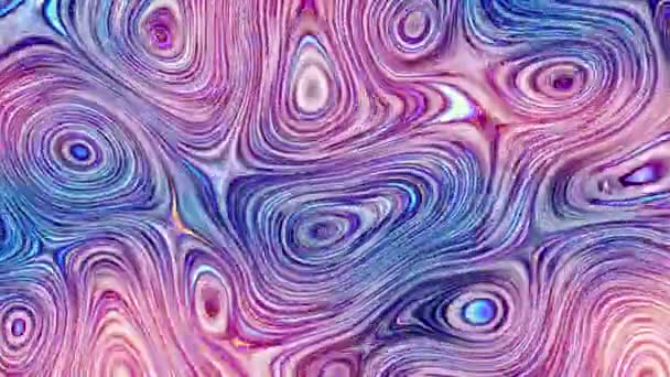 Moving Random Wavy Texture Psychedelic Animated Background Transform Abstract Curved — Stock Video