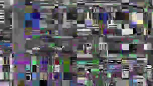 A gravar imagens de interferência de vídeo. Imitação de um vídeo Datamoshing. — Vídeo de Stock