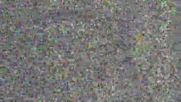 Looping video interference footage. Nachahmung eines Datamoshing-Videos. — Stockvideo