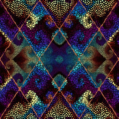 Vektör mozaik sanat desen. Vektör kesintisiz görüntü