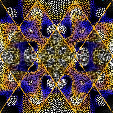 Vektör mozaik sanat desen. Vektör kesintisiz görüntü