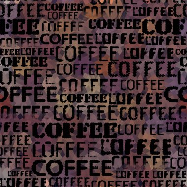 Kahve. Soyut kahve desen bir lettring kahverengi zemin üzerine.