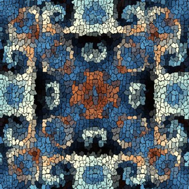 Kusursuz grunge soyut kare deseni. Grunge çatlaklarını boya.