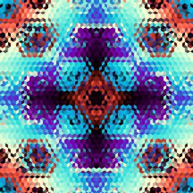 Düşük poli tarzı bir üçgen geometrik seamless modeli.