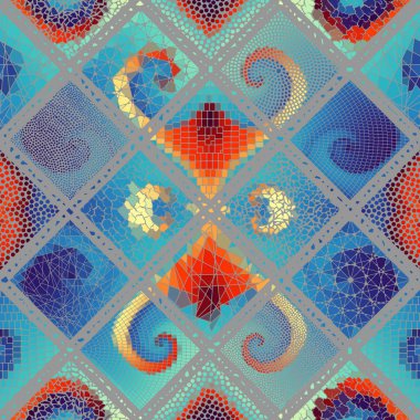 Vektör mozaik sanat desen. Vektör mozaik görüntü