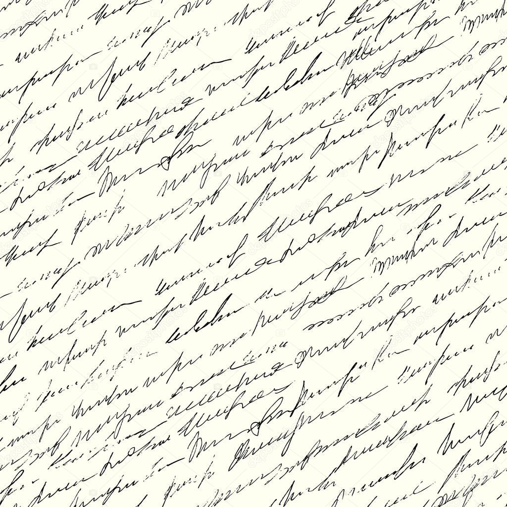 Vintage inscriptions pattern. Seamless background. Vector image.